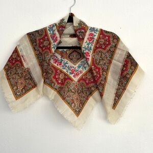 Glentex Womens Paisley Scarf Japan Preppy Old Money Metallic Maximalist Career